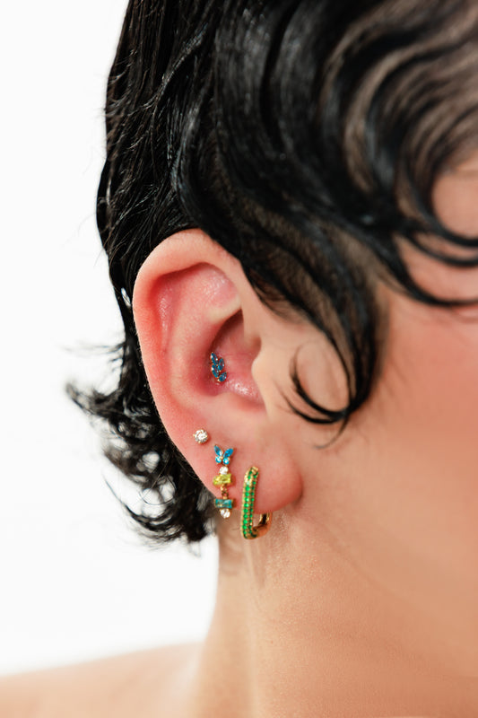 14K Leaf Stud