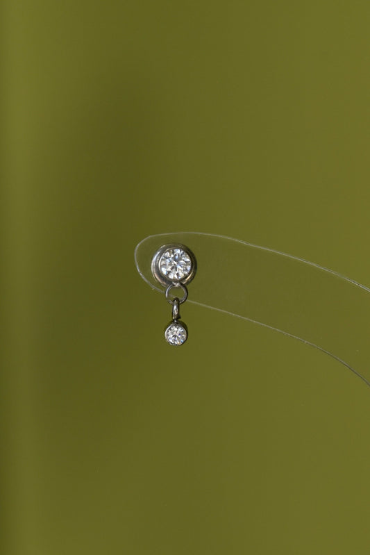 Classic Titanium Dangle Stud