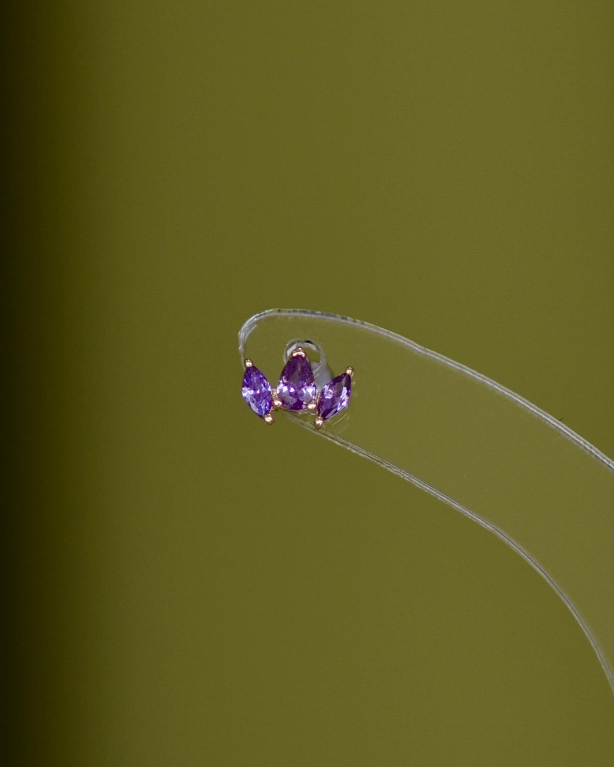 14K Marquise Stud