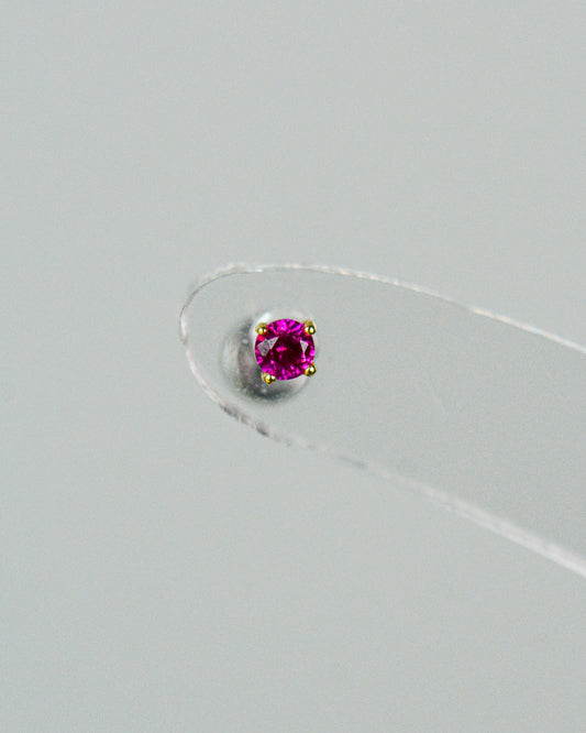 14K Magenta Stud