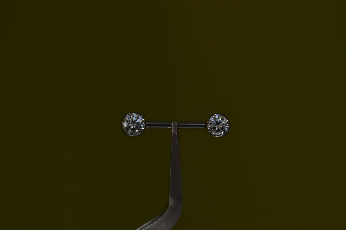 Clear Gem Nipple Piercing