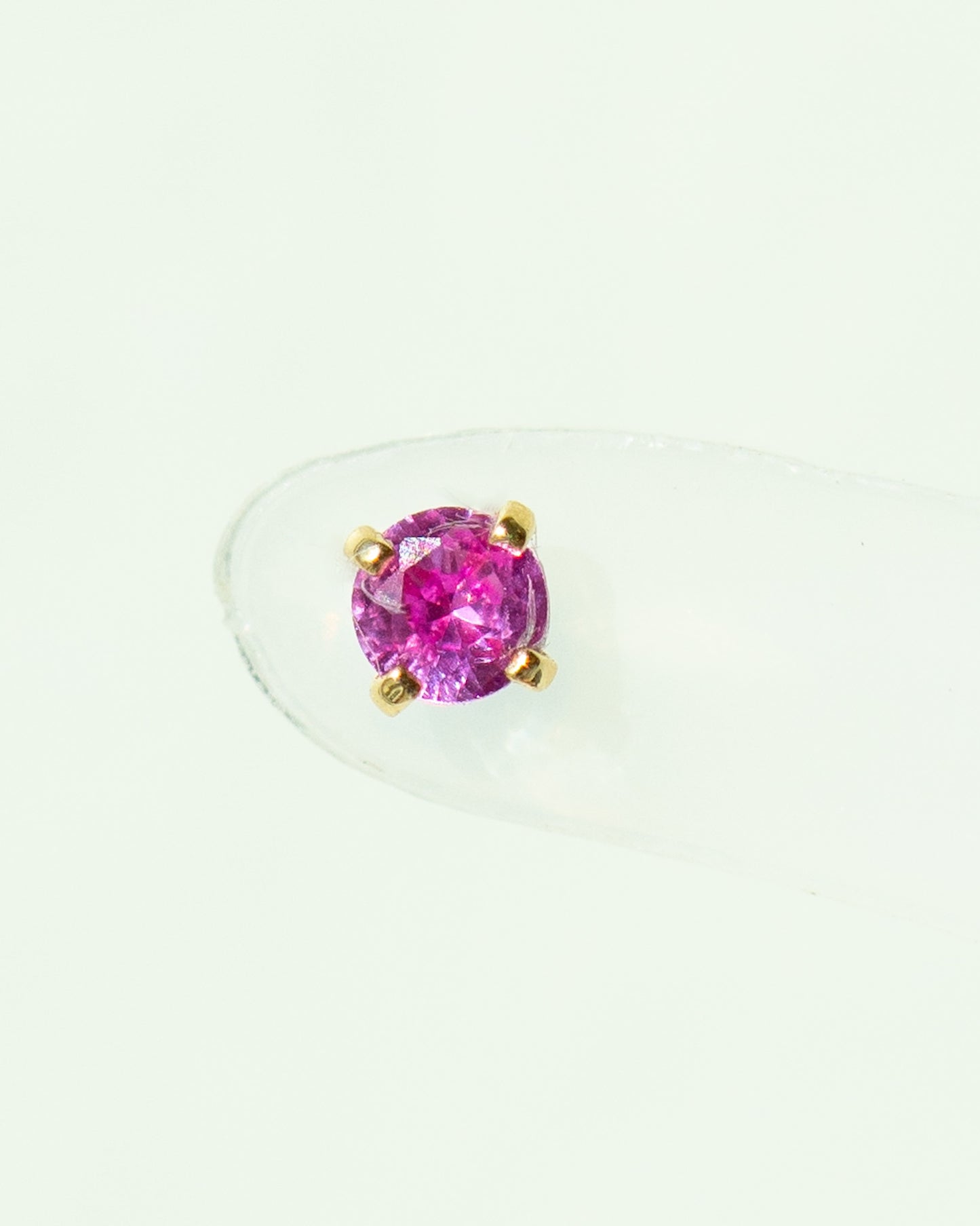 14K Crystal Stud