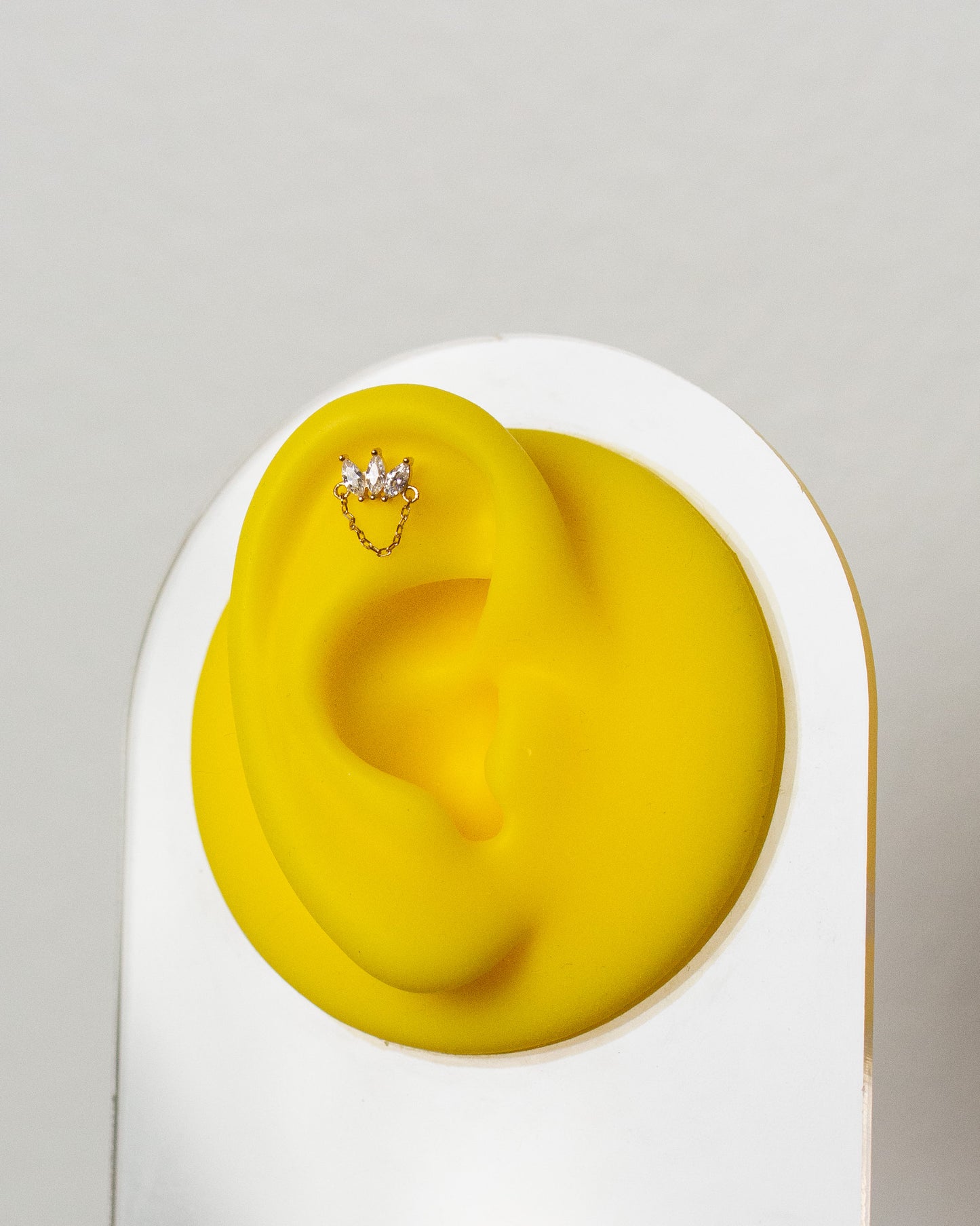 14K Marquise Chain Stud