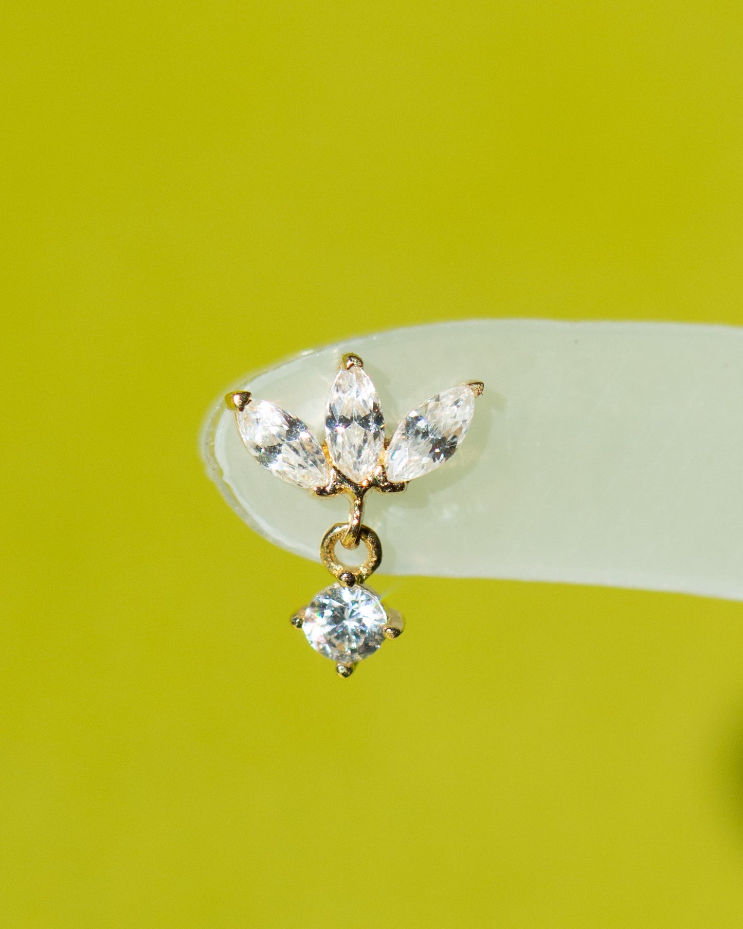 14K Marquise Dangle