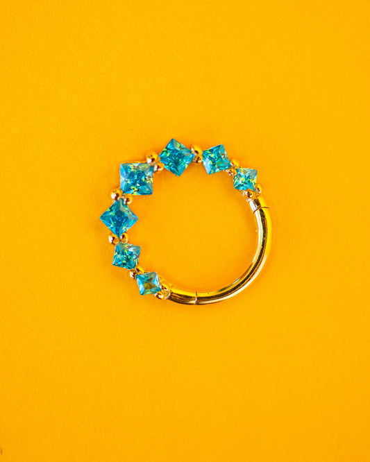 14k Tiara Hinge Hoop