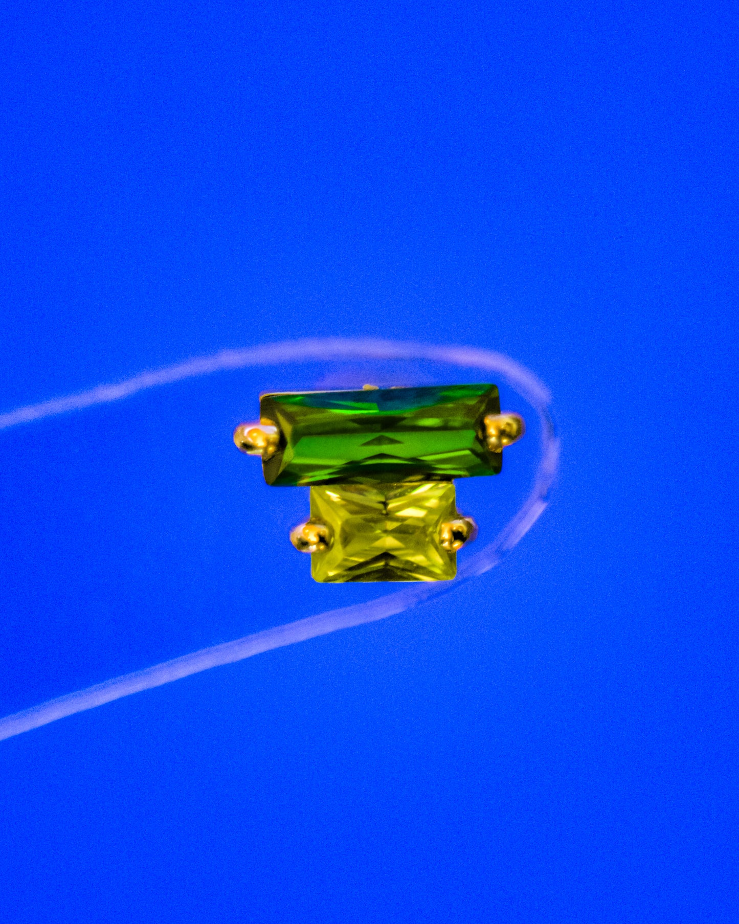 14k Peridot Stack Stud