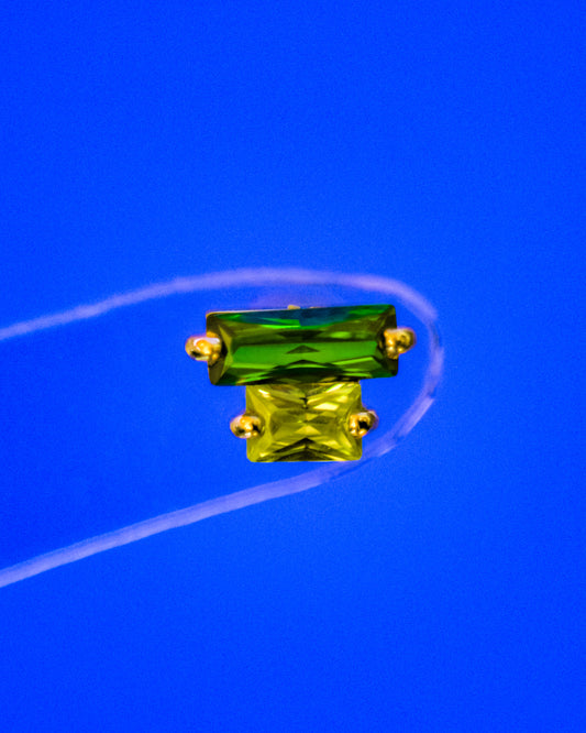 14k Peridot Stack Stud