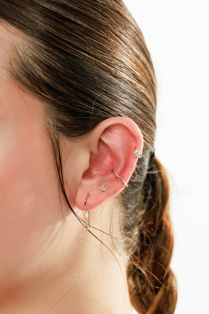 14K Diamond Fire Stud