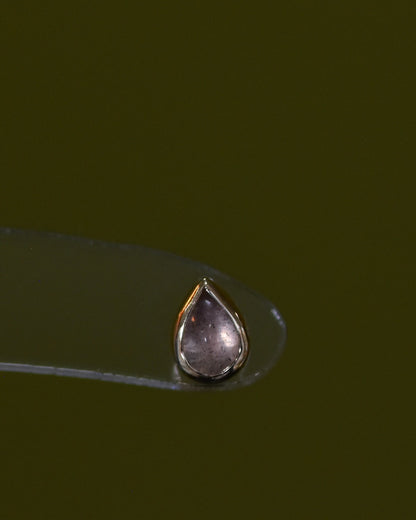 14K Labradorite Pear Shape Stud