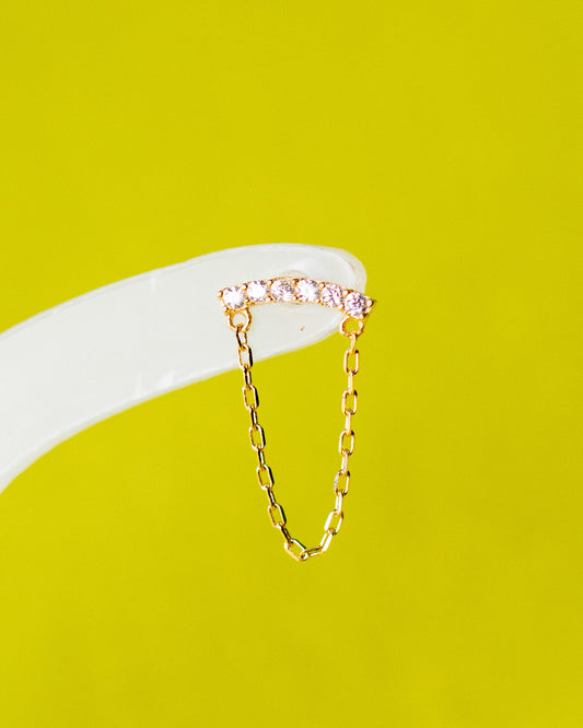 14K Diamond Chain Dangle