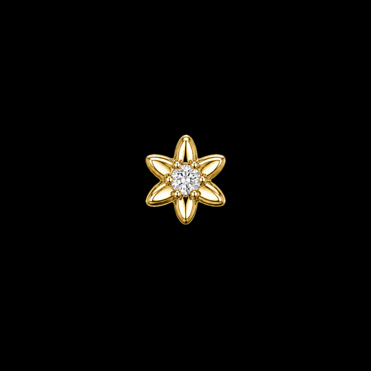 14K Flower Stud