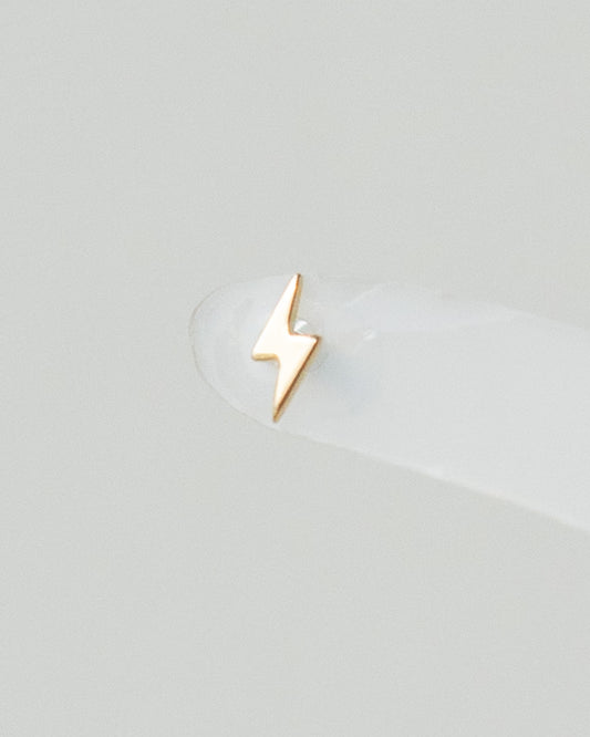 14K Lightning Bolt Stud