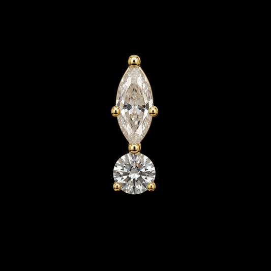 14K Marquise Duo Stud