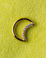 14K Moon Hinge Hoop