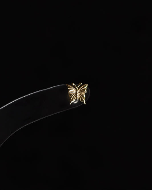 14K Gold Butterfly Stud
