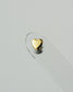 14K Solid Heart Stud