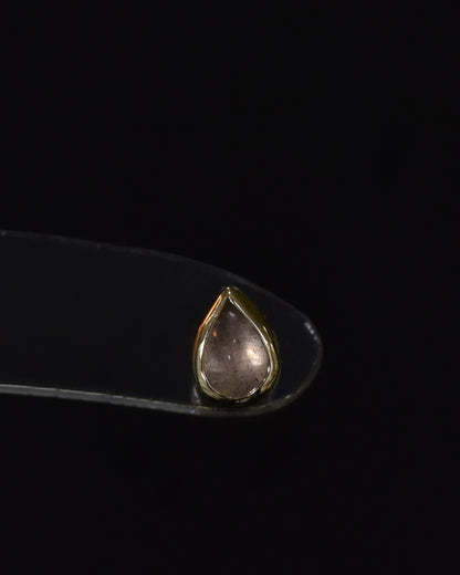 14K Labradorite Pear Shape Stud