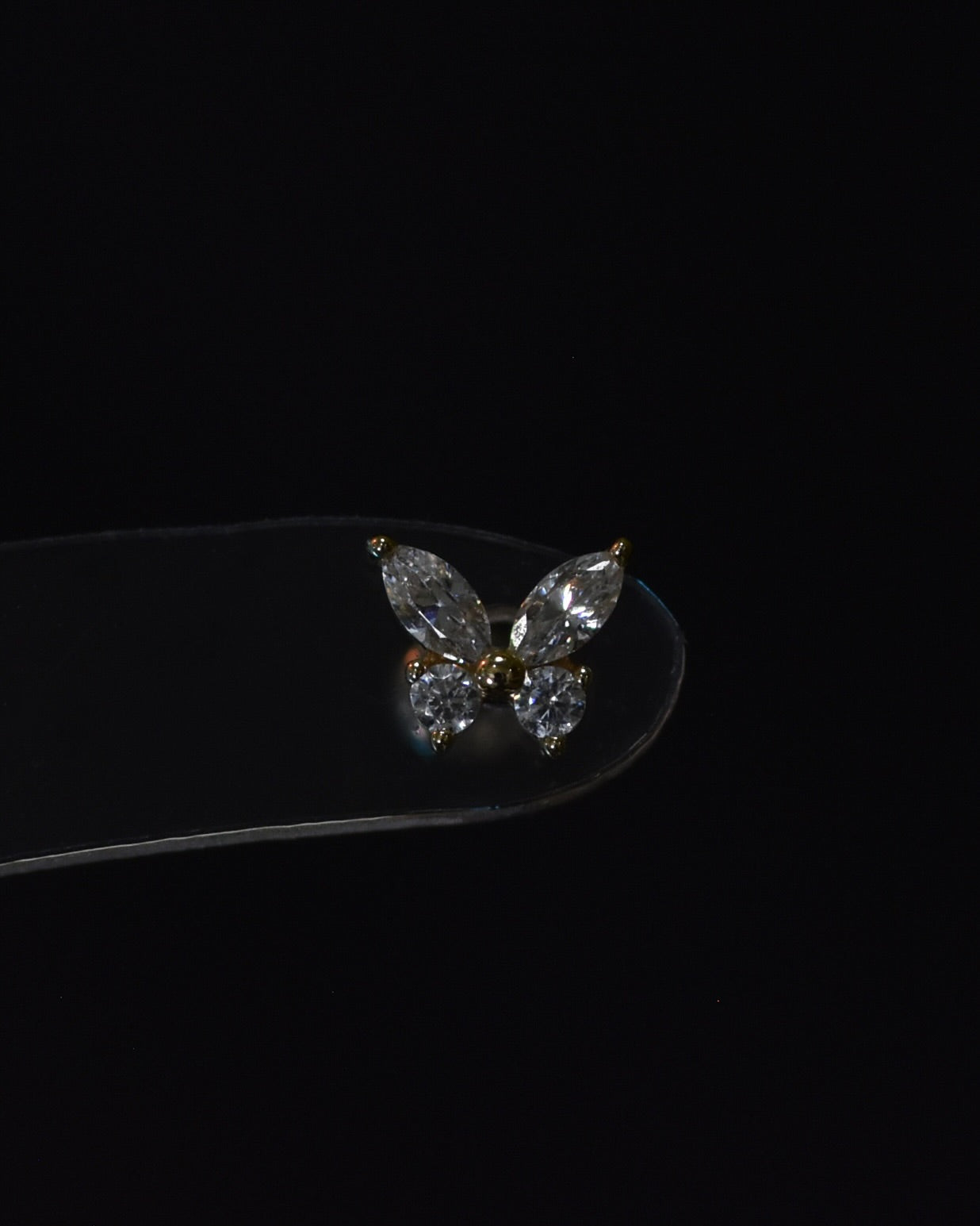 14k Butterfly Stud