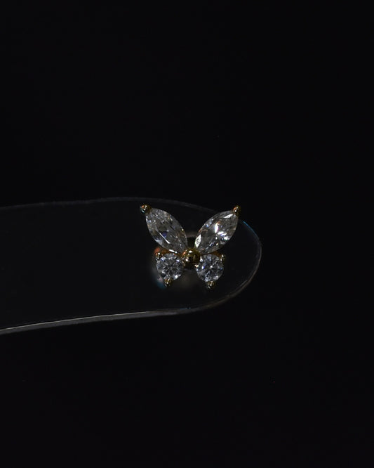 14k Butterfly Stud