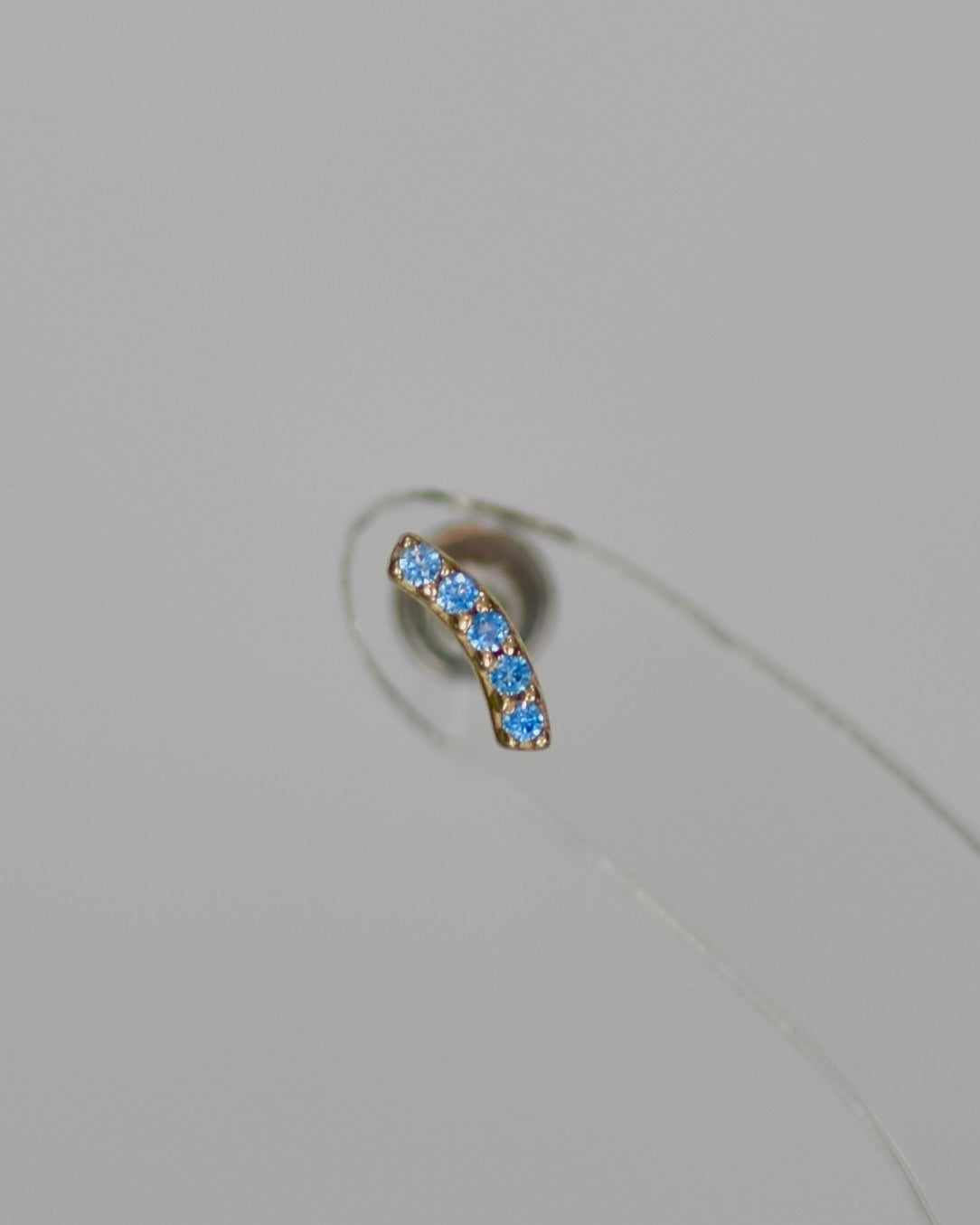 14K Dia Curve Stud