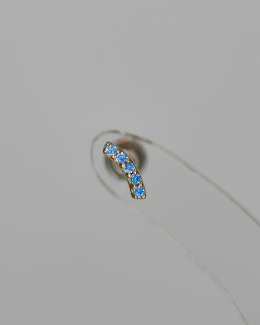 14K Dia Curve Stud