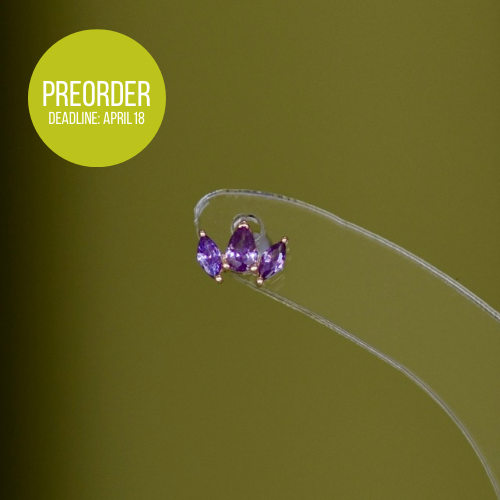 14K Marquise Stud