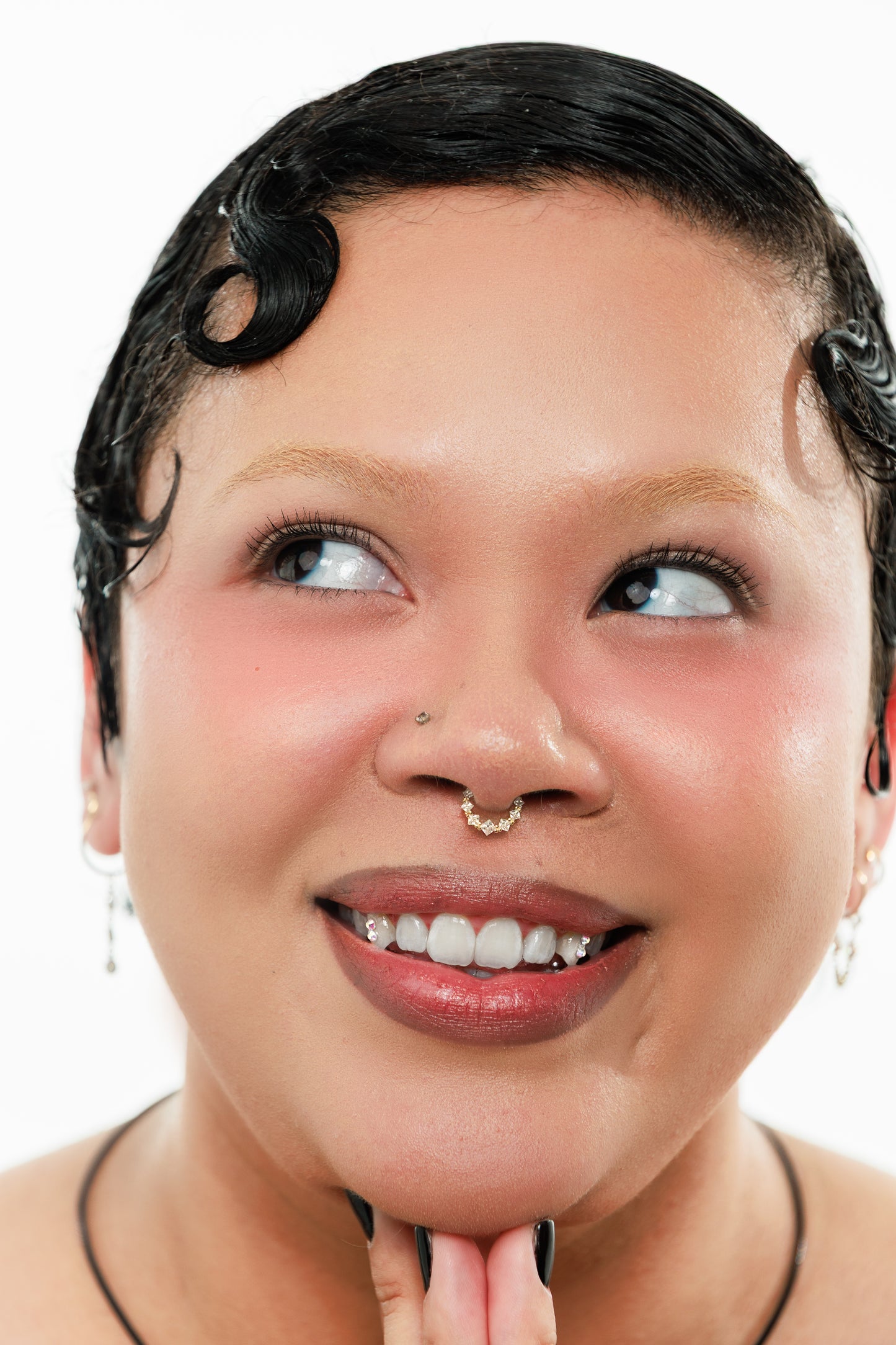 14k Tiara Hinge Hoop