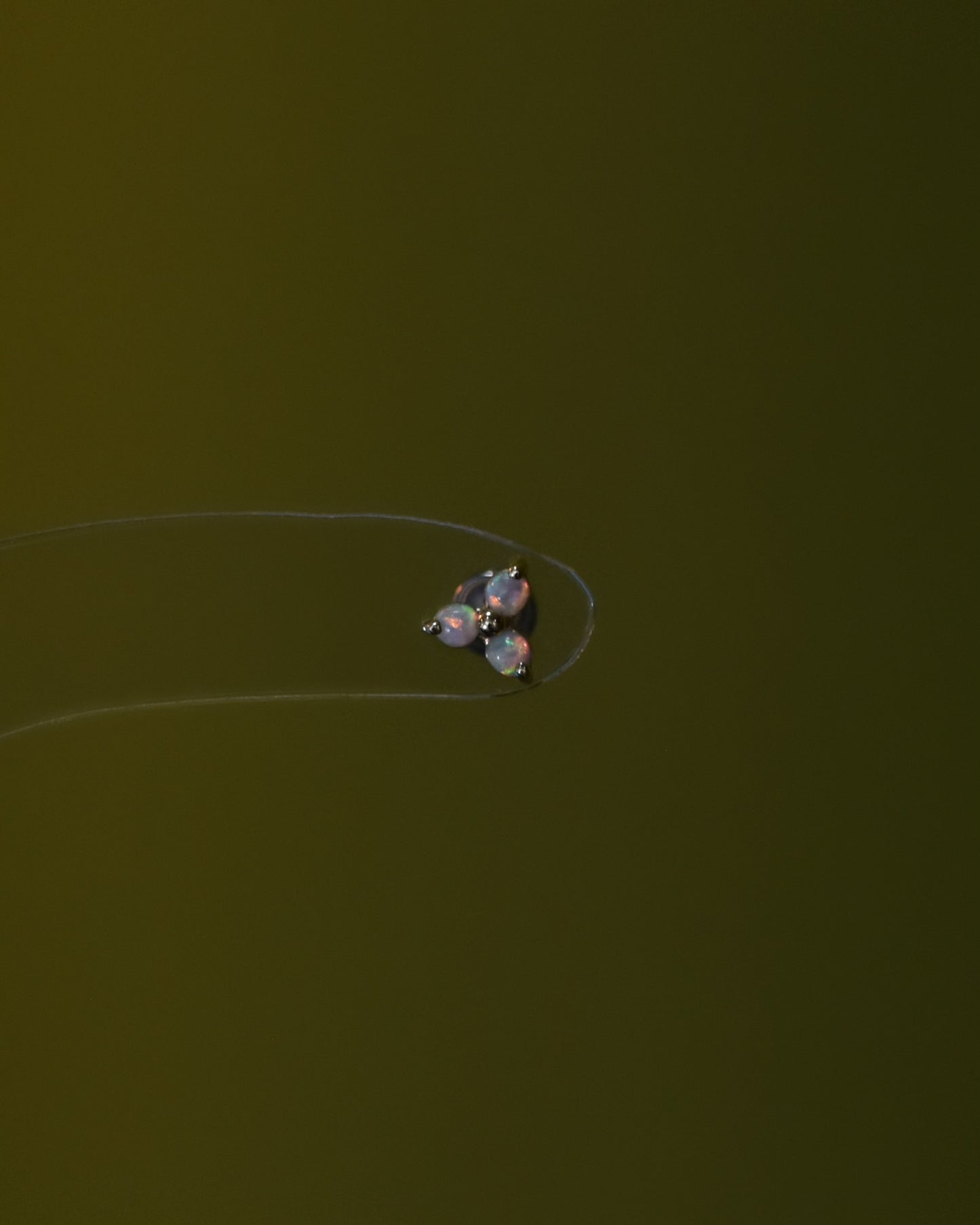 14K Opal Tri Stud