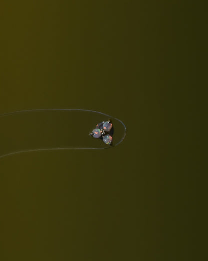 14K Opal Tri Stud