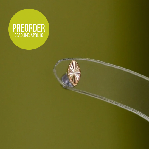 14K Halo Marquise Stud