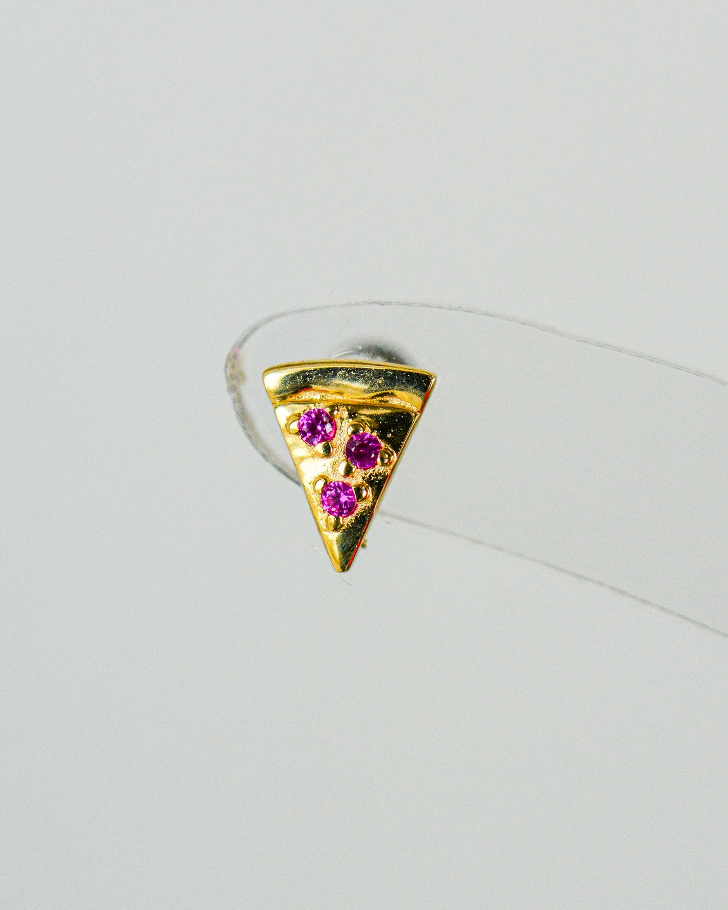 14K Pizza Stud