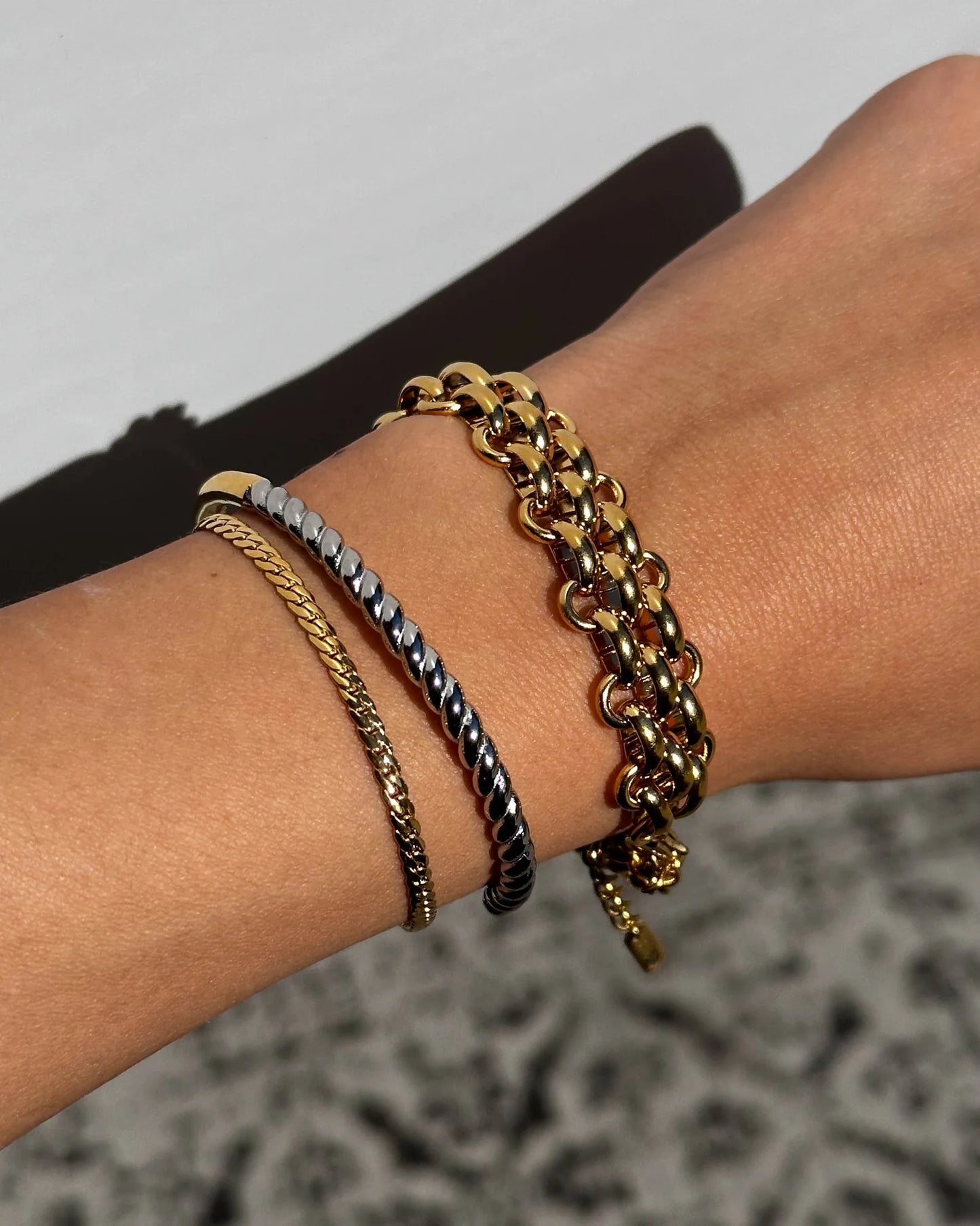Two Tone Cuff Bracelet