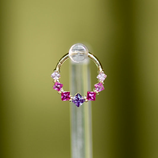 14k Tiara Hinge Hoop