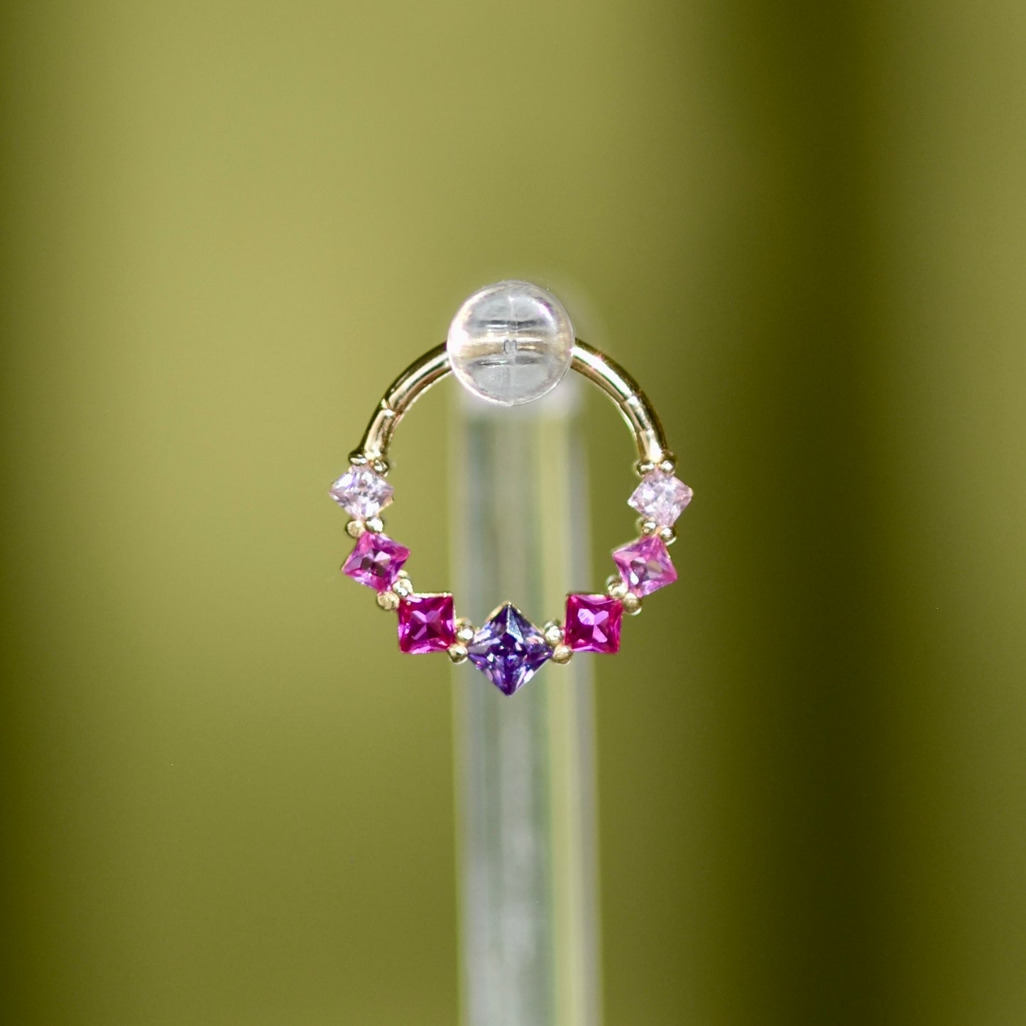 14K Princess Hinge Hoop
