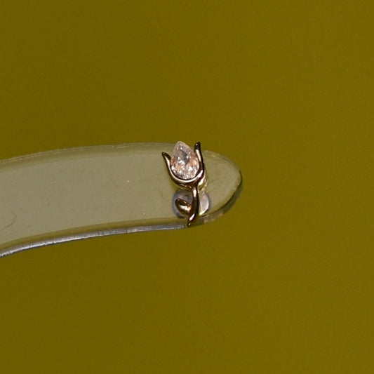 14K Tulip Stud