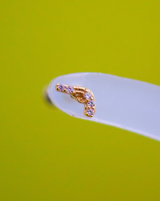 14K Smokin’ Gun Stud