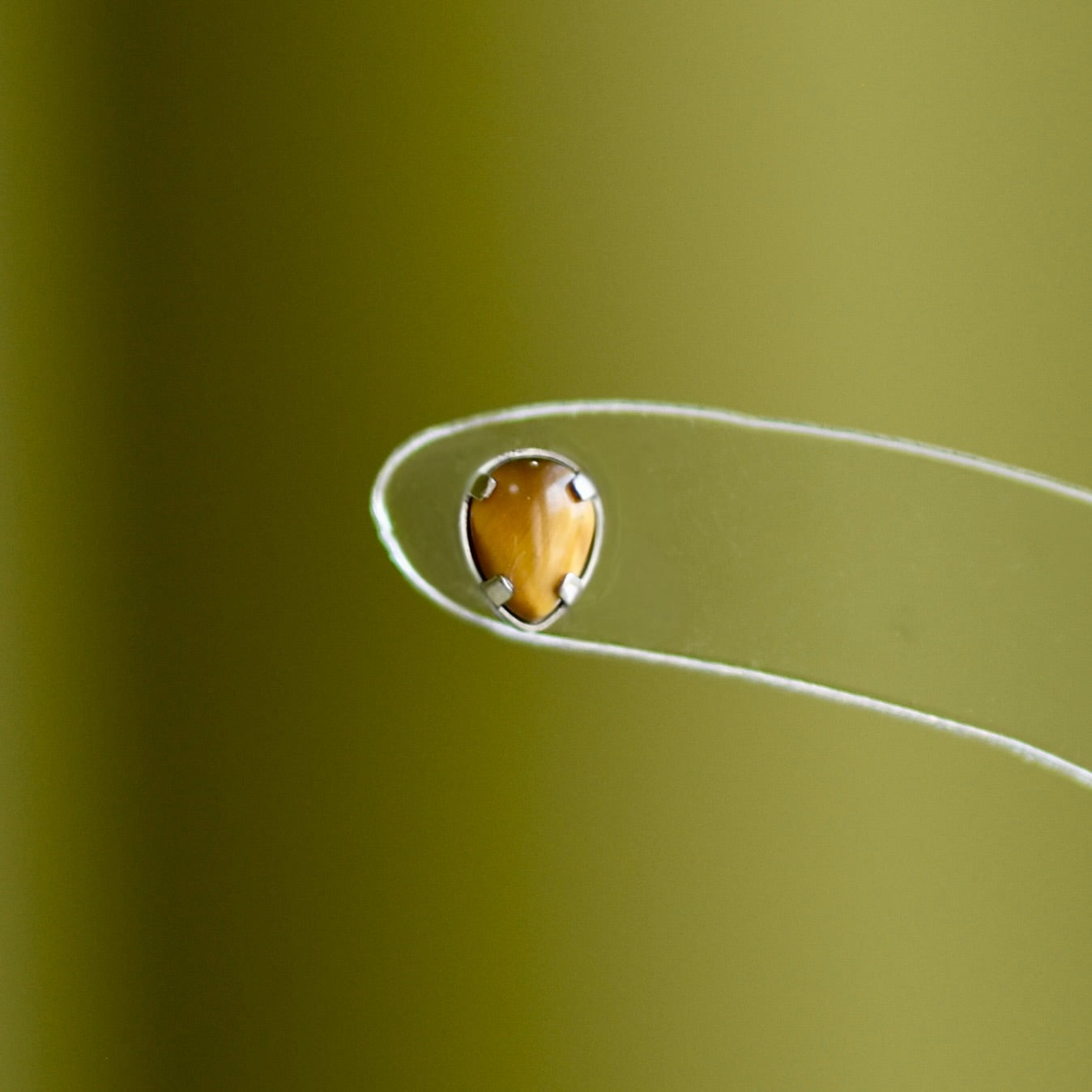 Tiger Eye Cabochon Stud