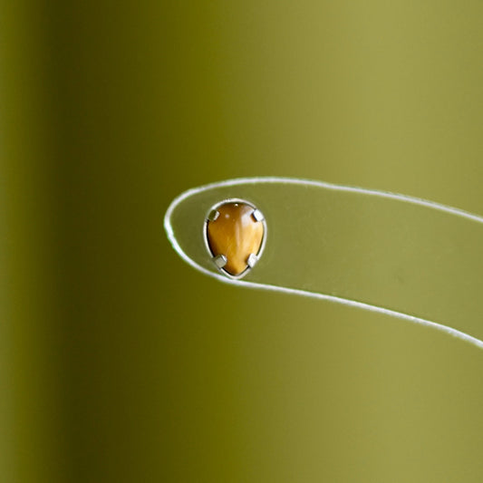 Tiger Eye Cabochon Stud