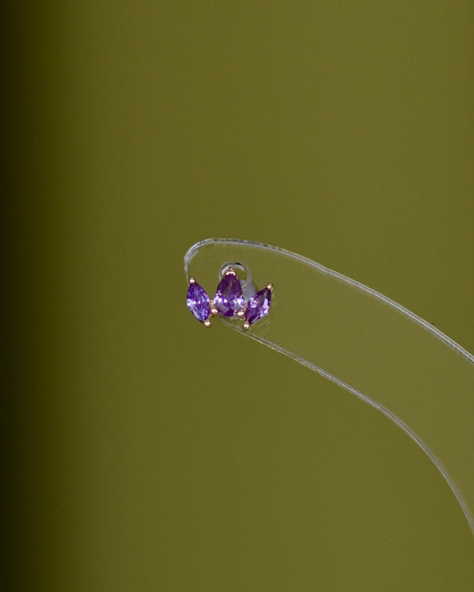 14K Marquise Stud