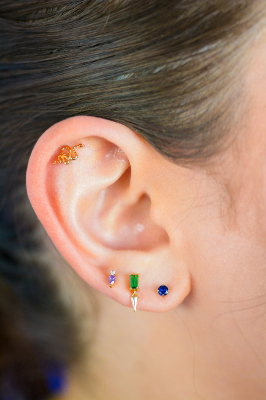 14K Sapphire Stud