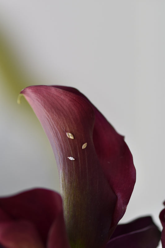 14K Single Marquise Stud