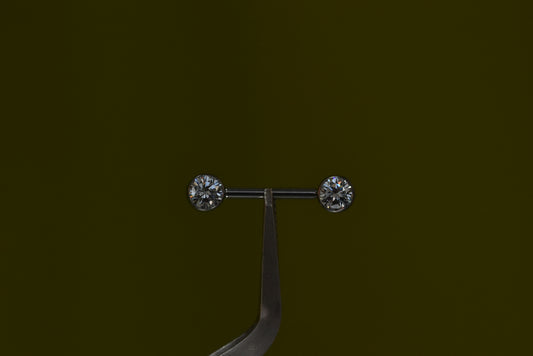 Clear Gem Nipple Piercing