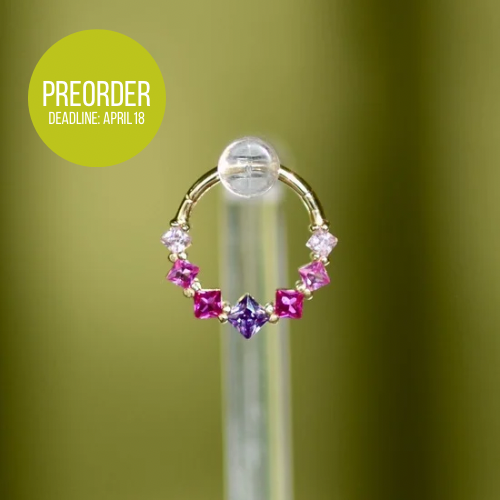 14K Princess Hinge Hoop