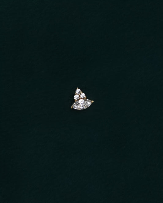 14K Dewdrop Stud