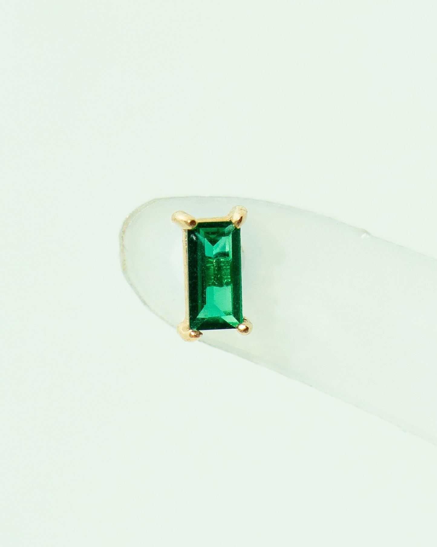 14K Emerald Baguette