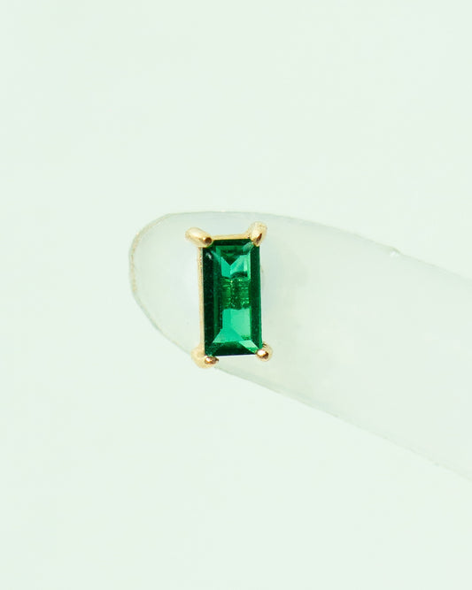 14K Emerald Baguette