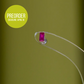 14K Magenta Baguette Stud