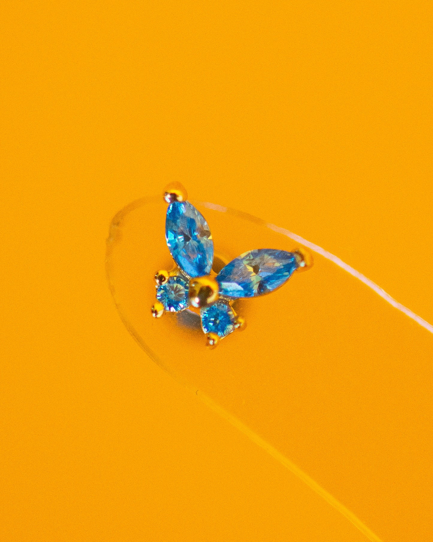 14k Butterfly Stud
