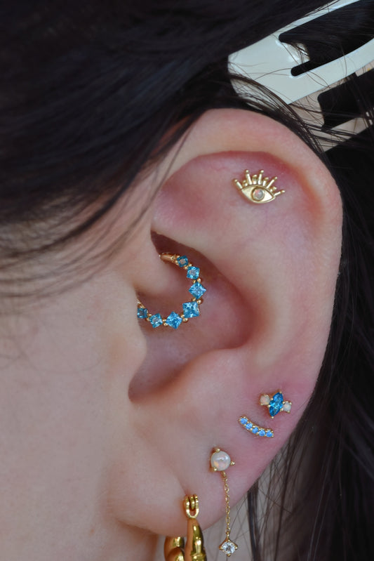 14k Opal Double Sided Stud
