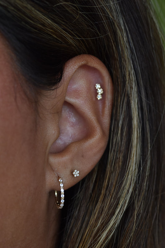 14K Eternity Hinge Hoop